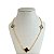 Colar Folheado Ouro 18k 3 Trevos - Imagem 1