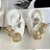 Trio Brincos Folheado Ouro 18k e Prata 925 Argolas Quadrada Cravejada - Imagem 1