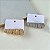 Trio Brincos Folheado Ouro 18k e Prata 925 Argolas Quadrada Cravejada - Imagem 3