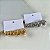 Trio Brincos Folheado Ouro 18k e Prata 925 Argolas Quadrada Cravejada - Imagem 4