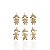 Pingente Folheado Ouro 18k Filhos Penduricalho Cravejado - Imagem 1