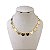 Choker Folheada Ouro 18k e Prata 925 Corações - Imagem 1