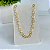 Choker Folheada Ouro 18k e Prata 925 Elos Corações - Imagem 1