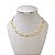 Choker Folheada Ouro 18k Ponto de Luz Cristais - Imagem 1