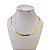 Choker Folheada Ouro 18k e Prata 925 Fita Laminada - Imagem 1