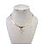 Choker Folheada Ouro 18k e Prata 925 Fita Laminada Ponto de Luz Coração - Imagem 1