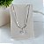 Choker Folheada Ouro 18k e Prata 925 Fita Laminada Ponto de Luz Coração - Imagem 2