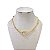 Choker Folheada Ouro 18k e Prata 925 Nó Bolinhas - Imagem 1