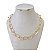 Choker Folheada Ouro 18k e Prata 925 Elos Corações - Imagem 1