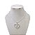 Colar Folheado Prata 925 Coração Nossa Senhora Strass - Imagem 1