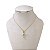 Colar Folheado Ouro 18k e Prata 925 Ponto de Luz Redondo Alto - Imagem 1