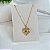 Colar Folheado Ouro 18k Coração Strass - Imagem 1