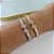 Bracelete Folheado Ouro 18k e Prata 925 Inspired Trevos Cravejado - Imagem 3