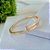 Bracelete Folheado Ouro 18k e Prata 925 Inspired Prego Navetes Cravejados - Imagem 1