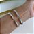 Bracelete Folheado Ouro 18k e Prata 925 Redondo Cravejado - Imagem 4