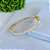 Bracelete Folheado Ouro 18k e Prata 925 Navetes Cravejados - Imagem 1