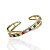 Bracelete Folheado Ouro 18k e Prata 925 Navetes Cravejados - Imagem 2