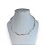 Choker Folheada Prata 925 Fita Laminada Bolinhas Trançada - Imagem 1