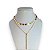Colar Duplo Folheado Ouro 18k Corações Palito Strass - Imagem 1