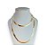 Colar Duplo Folheada Ouro 18k e Prata 925 Fita Laminada - Imagem 1