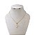 Colar Folheado Ouro 18k e Prata 925 Ponto de Luz Redondo Achatado - Imagem 1