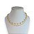 Choker Dupla Folheada Ouro 18k Bolinhas Corações - Imagem 1