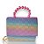 Bolsa Infantil Clutch Alça Bolinhas Tie Dye Brilhante - Imagem 1
