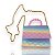 Bolsa Infantil Clutch Alça Bolinhas Tie Dye Brilhante - Imagem 2