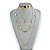 kit Brinco e Colares Folheado Ouro 18k Trevos - Imagem 4