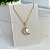 Colar Folheado Ouro 18k e Prata 925 Cápsula Lua Sal - Imagem 1