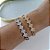 Bracelete Folheado Ouro 18k e Prata 925 Inspired Trevos Cravejados - Imagem 3