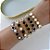 Bracelete Folheado Ouro 18k e Prata 925 Inspired Trevos Madrepérola - Imagem 6