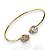 Bracelete Folheado Ouro 18k e Prata 925 Gotas Cristal - Imagem 1