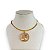 Choker Folheada Ouro 18k e Prata 925 Fita Laminada Árvore da Vida Strass - Imagem 1