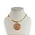 Choker Folheada Ouro 18k e Prata 925 Fita Laminada Pai Nosso Strass - Imagem 1