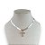 Choker Folheada Ouro 18k e Prata 925 Fita Laminada Cruz Strass - Imagem 2