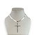 Choker Folheada Ouro 18k e Prata 925 Fita Laminada Cruz Strass - Imagem 3