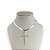 Choker Folheada Ouro 18k e Prata 925 Fita Laminada Cruz Strass - Imagem 2