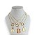 Colar Folheada Ouro 18k e Prata 925 Letra Inicial Gravatinha - Imagem 1