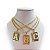 Colar Folheada Ouro 18k e Prata 925 Letra Inicial Placa - Imagem 1