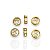 Pingente Folheado Ouro 18k e Prata 925 Filhos Mandala Passante Cravejado - Imagem 3