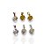 Pingente Folheado Ouro 18k e Prata 925 Coração Penduricalho Cristal - Imagem 2