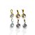 Pingente Folheado Ouro 18k e Prata 925 Redondo Penduricalho Cristal - Imagem 1