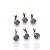 Pingente Folheado Ouro 18k e Prata 925 Redondo Penduricalho Cristal - Imagem 1