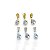 Pingente Folheado Ouro 18k e Prata 925 Gotas Penduricalho Cristal - Imagem 1