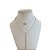 Colar Duplo Folheado Ouro 18k e Prata 925 Palito Strass - Imagem 2