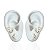Trio Brincos Folheado Ouro 18k Trevo - Imagem 4
