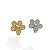 Berloque Charm Folheado Ouro 18k e Prata 925 Flor Cravejada - Imagem 1
