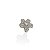 Berloque Charm Folheado Ouro 18k e Prata 925 Flor Cravejada - Imagem 3