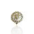Berloque Charm Folheado Ouro 18k e Prata 925 Mandala Cravejada - Imagem 3